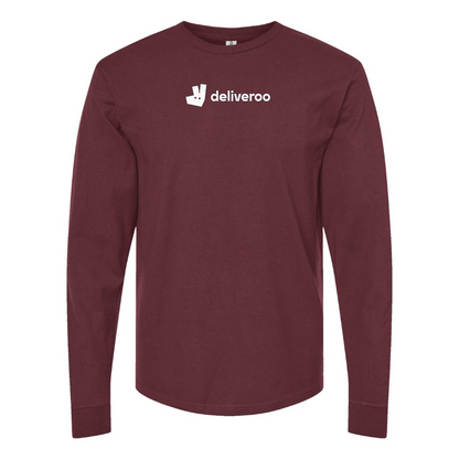 Men's Deliveroo Logo  Cotton Long Sleeve T-Shirt