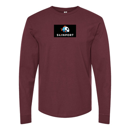 Men's Skinport Logo Cotton Long Sleeve T-Shirt