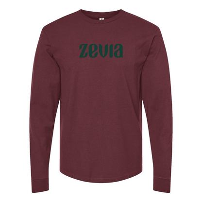 Men's Zevia Logo Cotton Long Sleeve T-Shirt