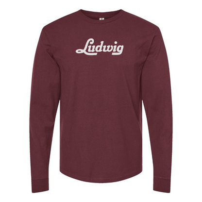 Men's Ludwig  Logo Cotton Long Sleeve T-Shirt