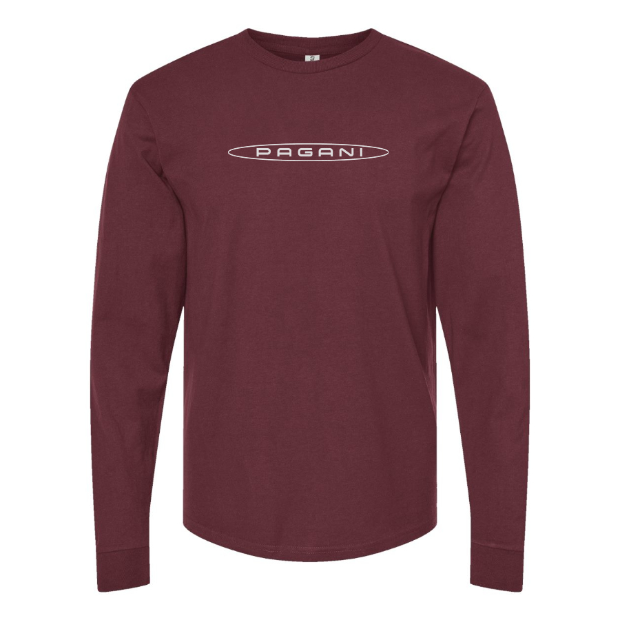 Men's Pagani Logo Cotton Long Sleeve T-Shirt