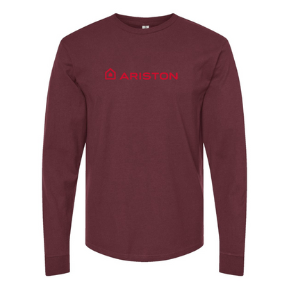 Men's Ariston Logo Cotton Long Sleeve T-Shirt