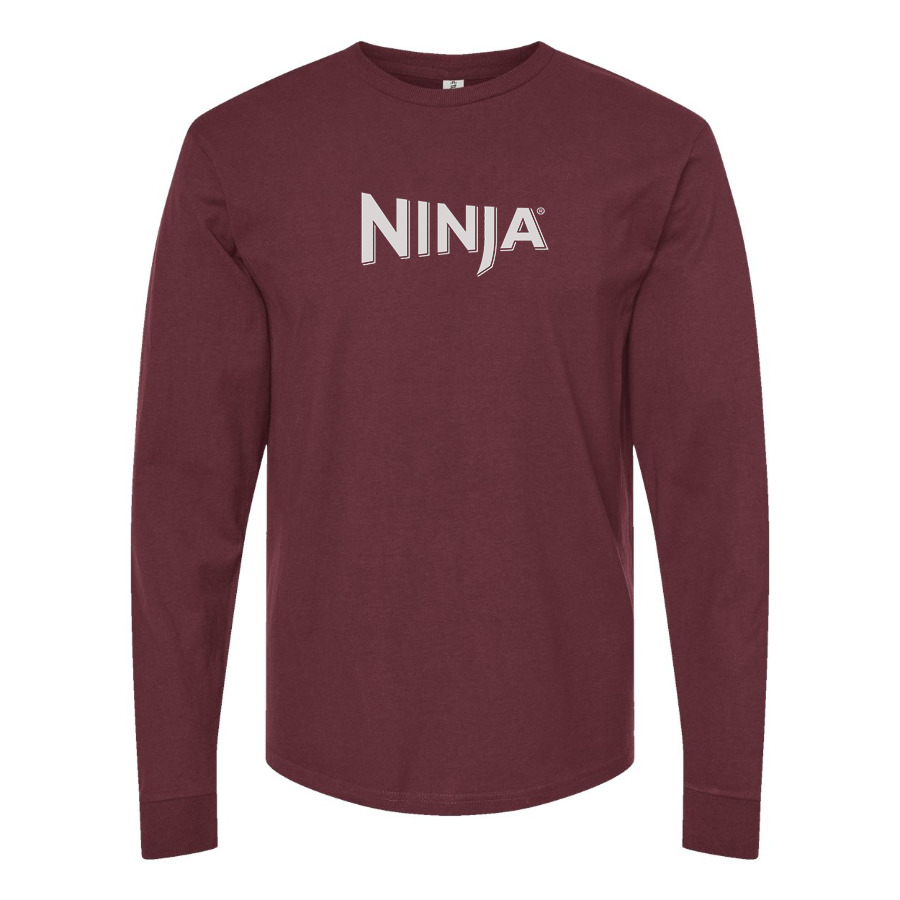 Men's Ninja Logo Cotton Long Sleeve T-Shirt