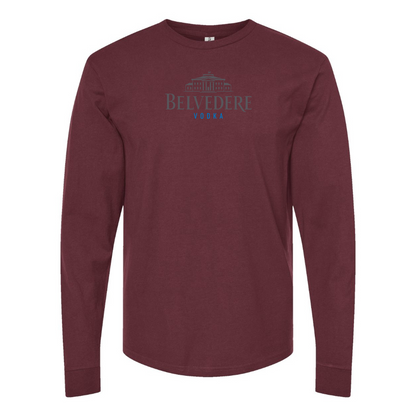 Men's Belvedere Logo Cotton Long Sleeve T-Shirt