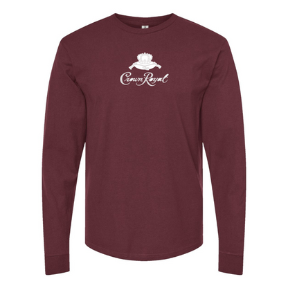 Men's Crown Royal Logo Cotton Long Sleeve T-Shirt