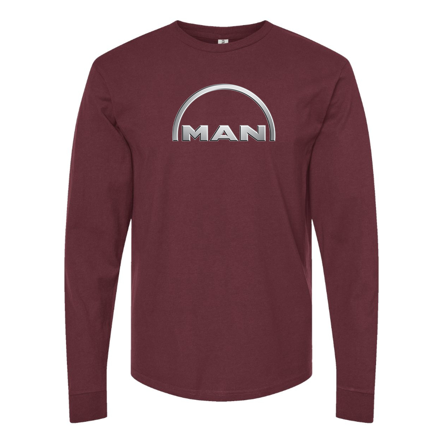 Men's MAN Logo Cotton Long Sleeve T-Shirt
