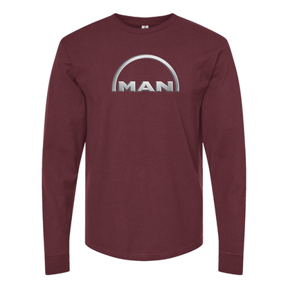 Men's MAN Logo Cotton Long Sleeve T-Shirt