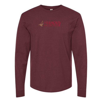 Men's Famous Grouse Logo Cotton Long Sleeve T-Shirt