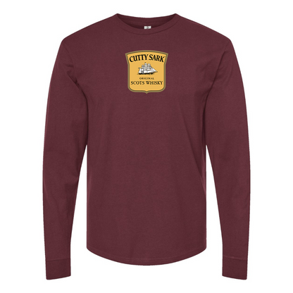 Men's Cutty Sark Logo Cotton Long Sleeve T-Shirt