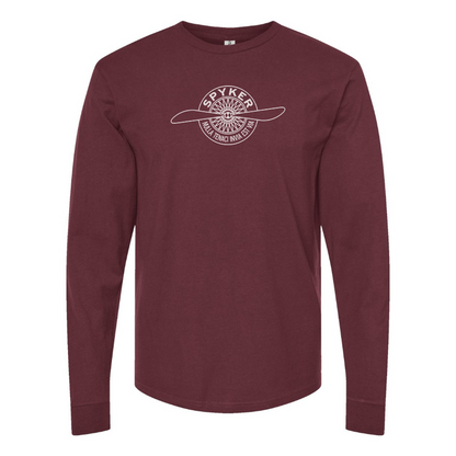 Men's Spyker Logo Cotton Long Sleeve T-Shirt