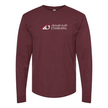 Men's Etihad Rail Logo Cotton Long Sleeve T-Shirt