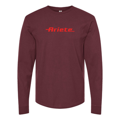 Men's Ariete Logo Cotton Long Sleeve T-Shirt