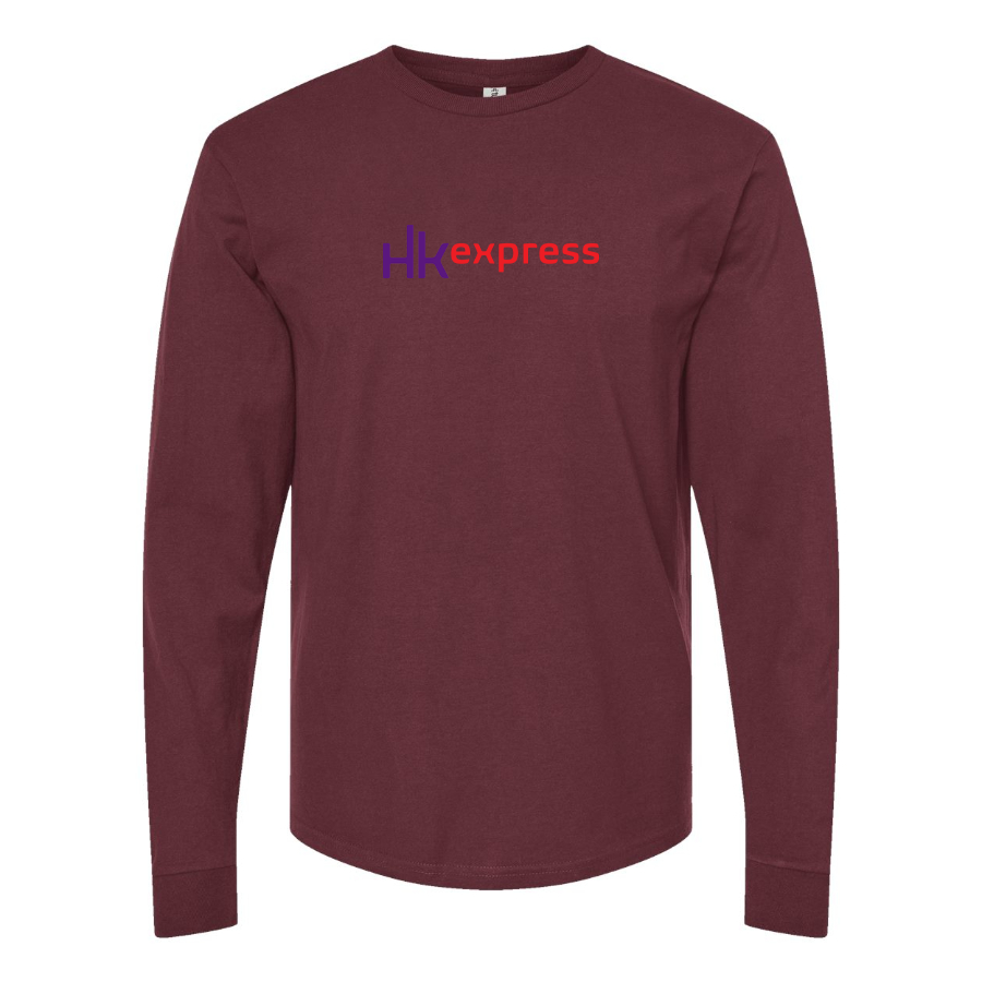 Men's  HK Express Logo Cotton Long Sleeve T-Shirt