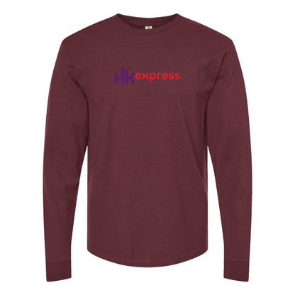 Men's  HK Express Logo Cotton Long Sleeve T-Shirt