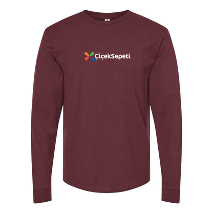 Men's Ciceksepeti Logo Cotton Long Sleeve T-Shirt