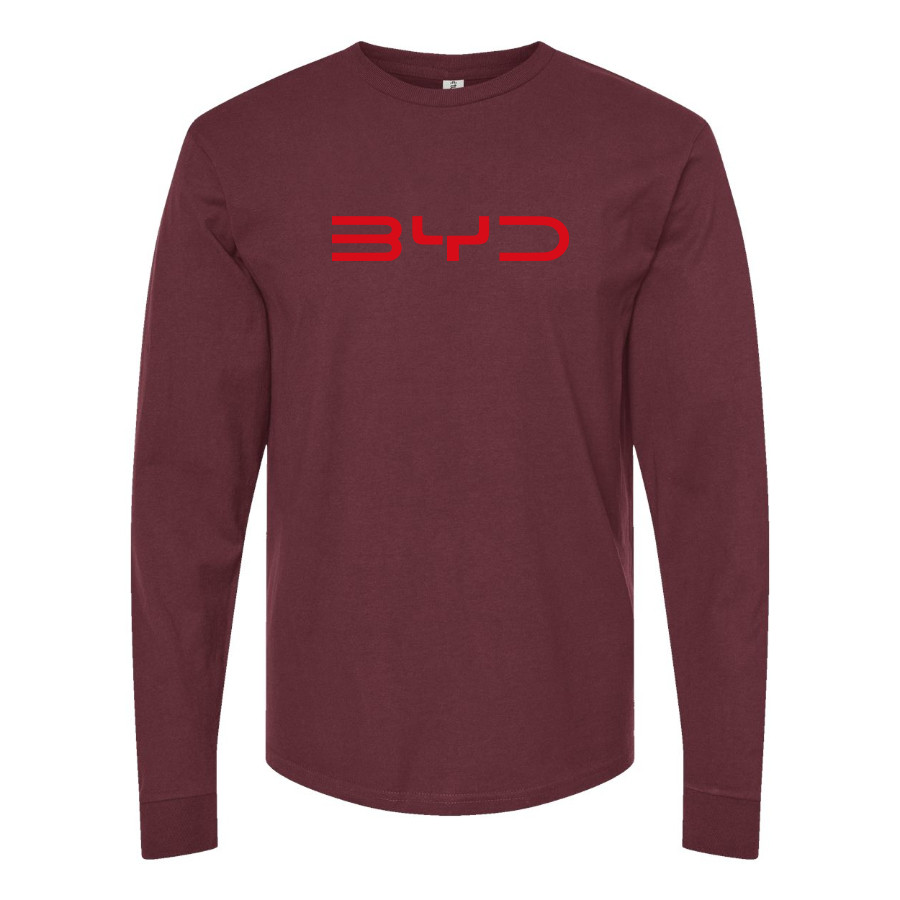 Men's BYD Logo Cotton Long Sleeve T-Shirt