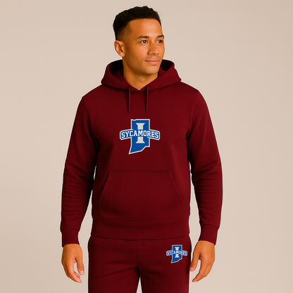 Men's Indiana State Sycamores Logo Hoodie Joggers Set
