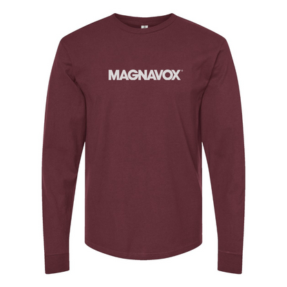 Men's Magnavox Logo Cotton Long Sleeve T-Shirt