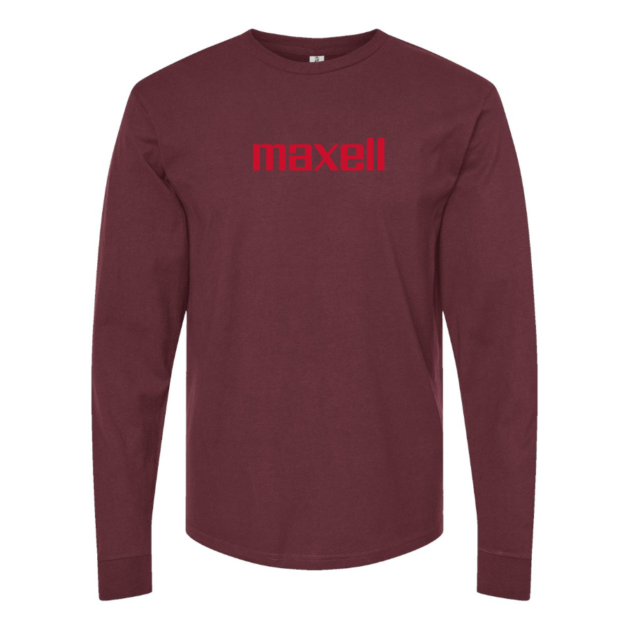 Men's Maxell Logo Cotton Long Sleeve T-Shirt