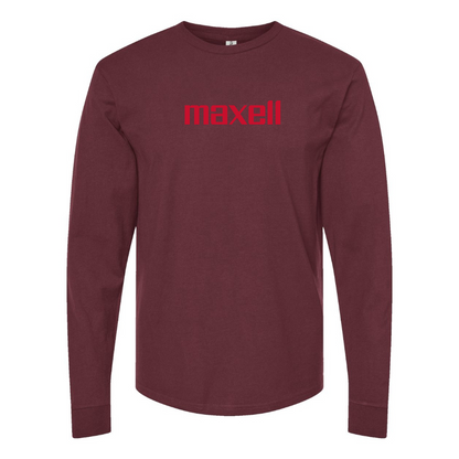 Men's Maxell Logo Cotton Long Sleeve T-Shirt