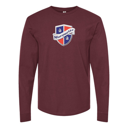 Men's Marquette Logo Cotton Long Sleeve T-Shirt