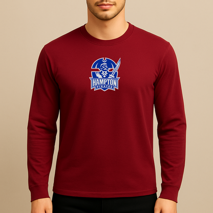 Men's Hampton Pirate Logo Long Sleeve T-Shirt