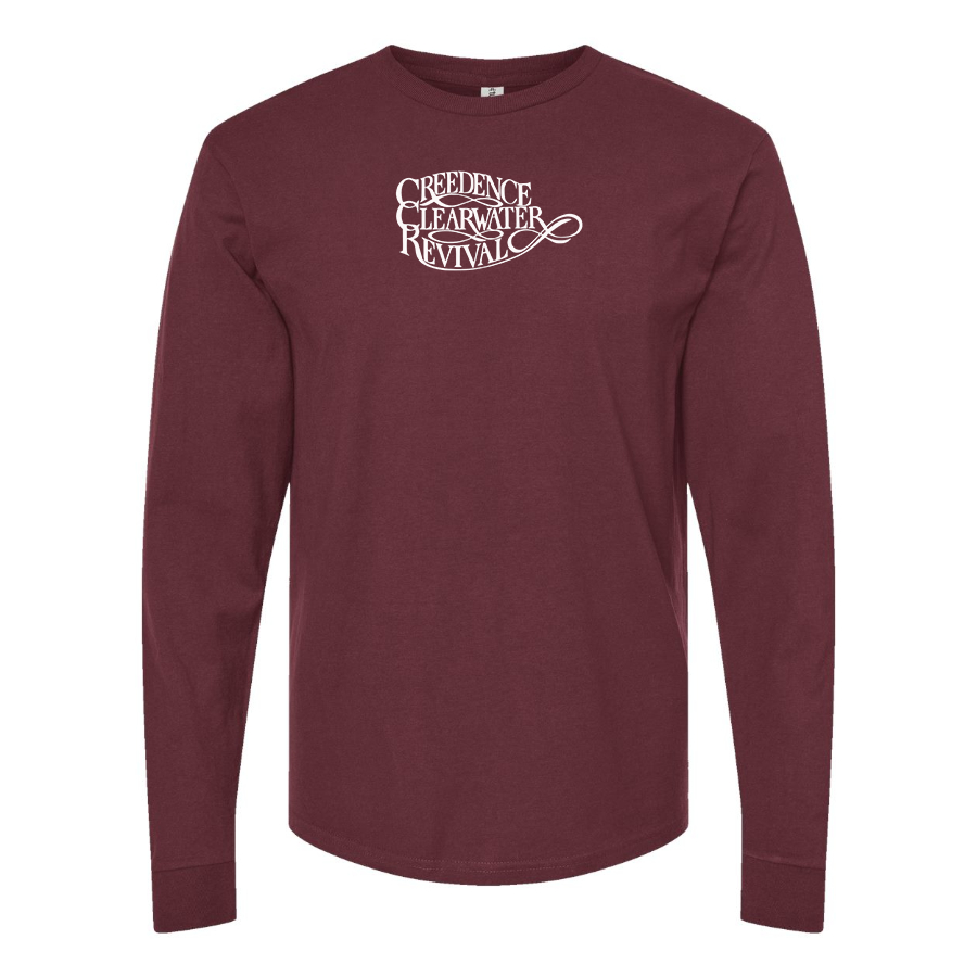 Men's Creedence Clearwater Revival Logo Cotton Long Sleeve T-Shirt