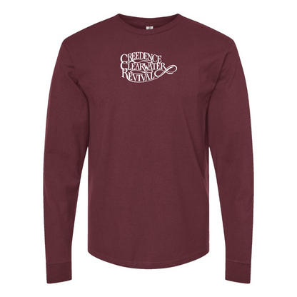 Men's Creedence Clearwater Revival Logo Cotton Long Sleeve T-Shirt