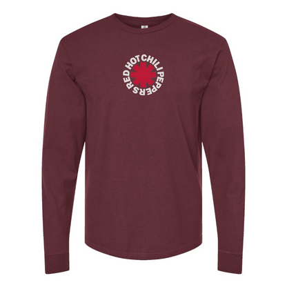 Men's Red Hot Chili Peppers Logo Cotton Long Sleeve T-Shirt