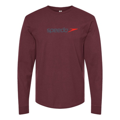 Men's Speedo Logo Cotton Long Sleeve T-Shirt