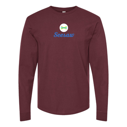 Men's Seesaw Logo Cotton Long Sleeve T-Shirt