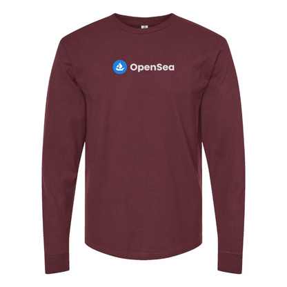Men's OpenSea Logo Cotton Long Sleeve T-Shirt