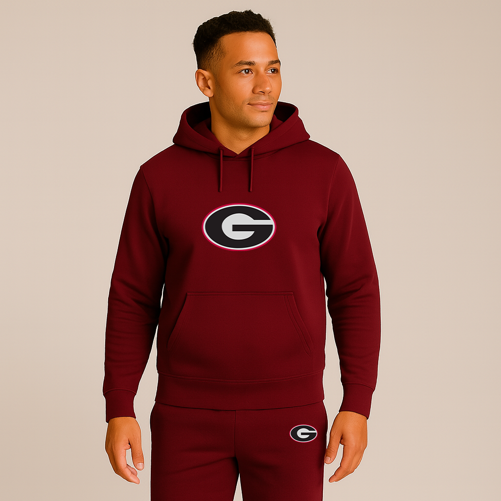 Men's Georgia Bulldogs Logo Hoodie Joggers Set
