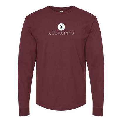 Men's AllSaints Logo Cotton Long Sleeve T-Shirt