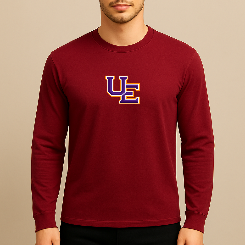 Men's Evansville Purple Aces Logo Long Sleeve T-Shirt