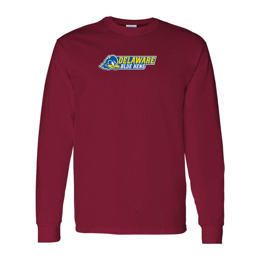 Men's  Delaware Blue Hens Gildan Heavy Cotton Long Sleeve T-Shirt
