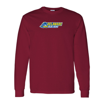 Men's  Delaware Blue Hens Gildan Heavy Cotton Long Sleeve T-Shirt