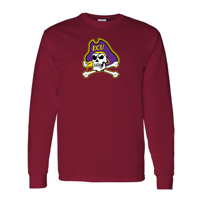 Men's East Carolina Pirates Gildan Heavy Cotton Long Sleeve T-Shirt