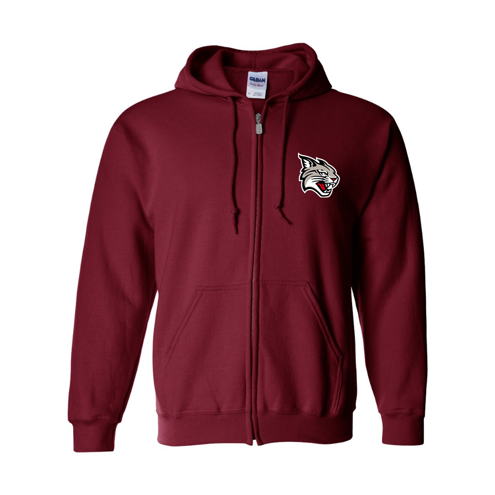 Men's  Davidson Wildcats Gildan  Heavy Blend Full Zip Hooded Sweatshirt