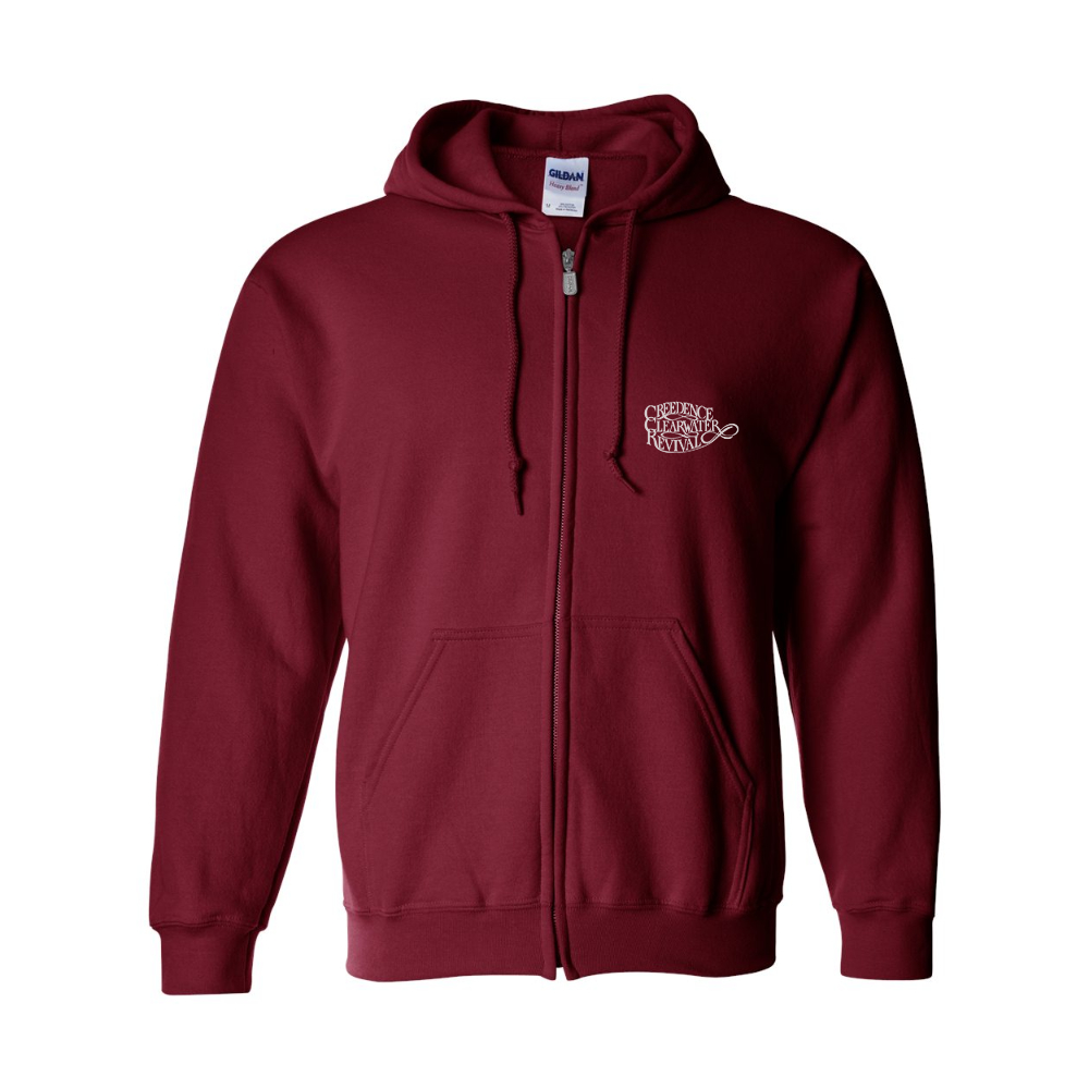 Men's Creedence Clearwater Revival Gildan  Heavy Blend Full Zip Hooded Sweatshirt