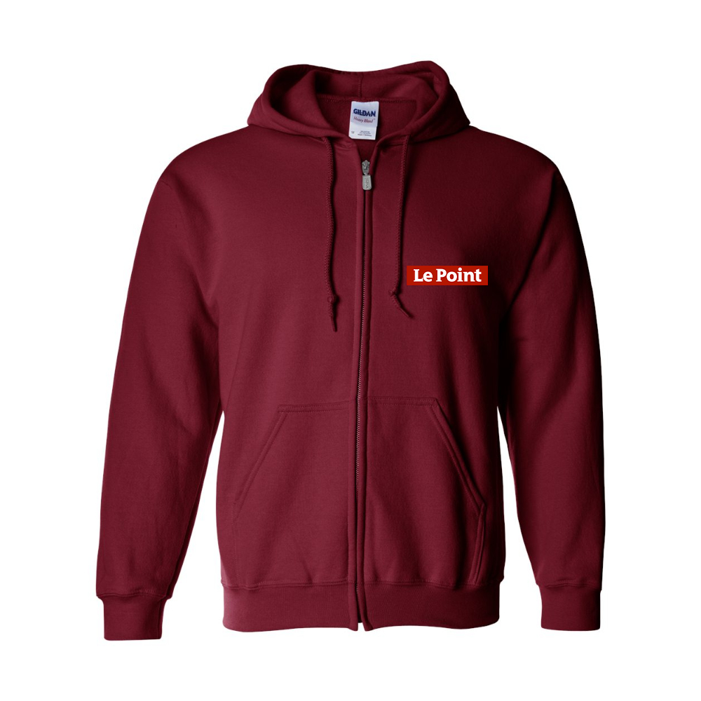 Men's Le Point Gildan  Heavy Blend Full Zip Hooded Sweatshirt