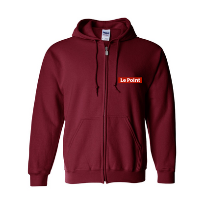 Men's Le Point Gildan  Heavy Blend Full Zip Hooded Sweatshirt