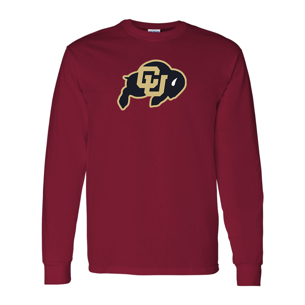 Men's Colorado Buffaloes  Gildan Heavy Cotton Long Sleeve T-Shirt