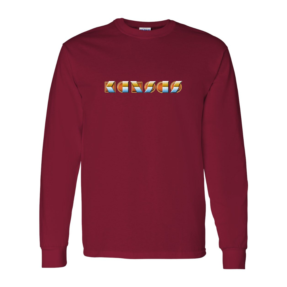 Men's Kansas Gildan Heavy Cotton Long Sleeve T-Shirt