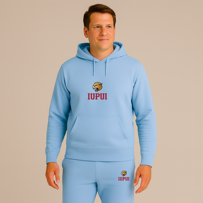 Men's IUPUI Jaguars Logo Hoodie Joggers Set