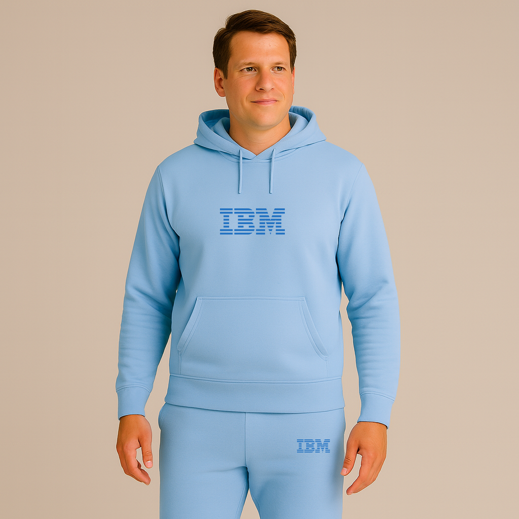 Men's IBM Logo Hoodie Joggers Set