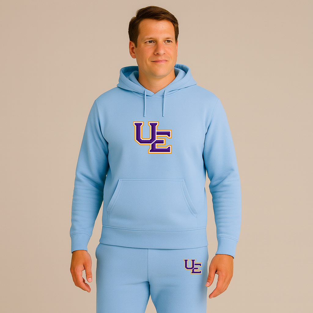 Men's Evansville Purple Aces Logo Hoodie Joggers Set