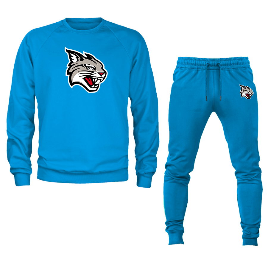 Men's Davidson Wildcats Crewneck Sweatshirt Joggers Suit