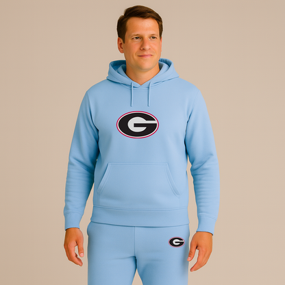 Men's Georgia Bulldogs Logo Hoodie Joggers Set
