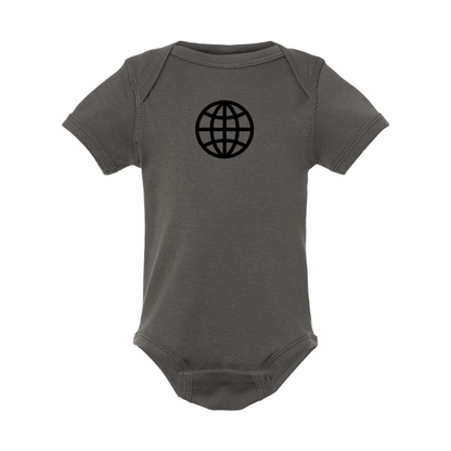 Internet Globe Rabbit Skins Infant Baby Rib Bodysuit